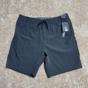 O'Neill Men's Black Stretch Boardshorts with Drawcord